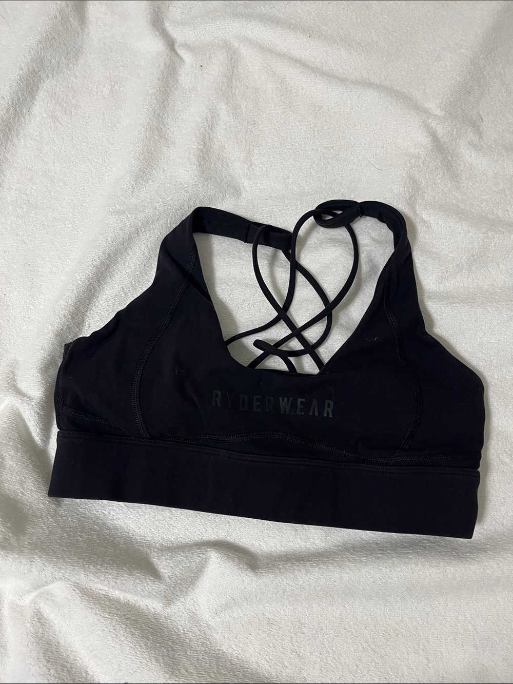Ryderwear Black Strappy Crisscross Sports Bra